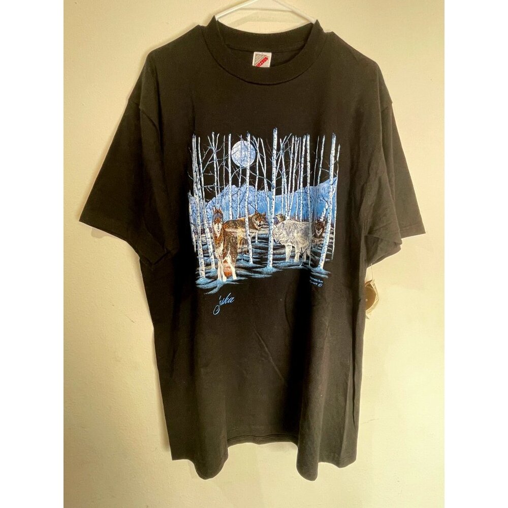 Morning Sun Alaska Pack of Wolves Men's T-shirt XL